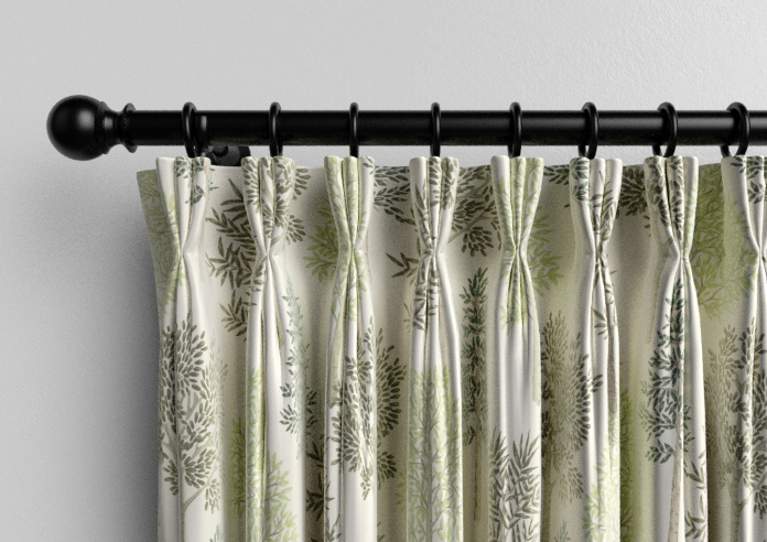 Coppice Faux Silk, Olive - Made to Measure Curtain - Image 11